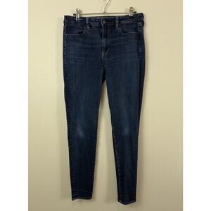 American Eagle Super Hi-rise Jegging Women’s Sz 8 Reg Dark Wash Stretch X4